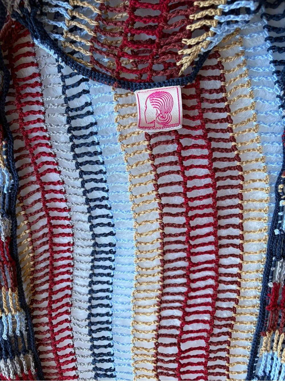 Anna Kosturova Crochet Denium Stripe Scarf